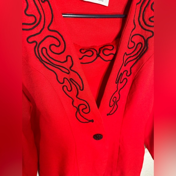 Vintage red blazer size 6 casual corner - Picture 5 of 9